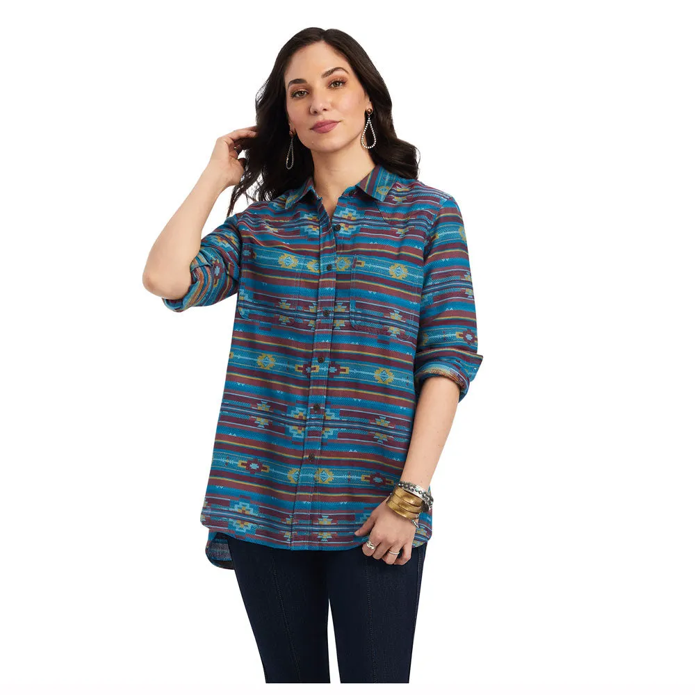 10041820 Ariat Women's REAL Billie Rae Shirt - Celestial Southwest Jacquard