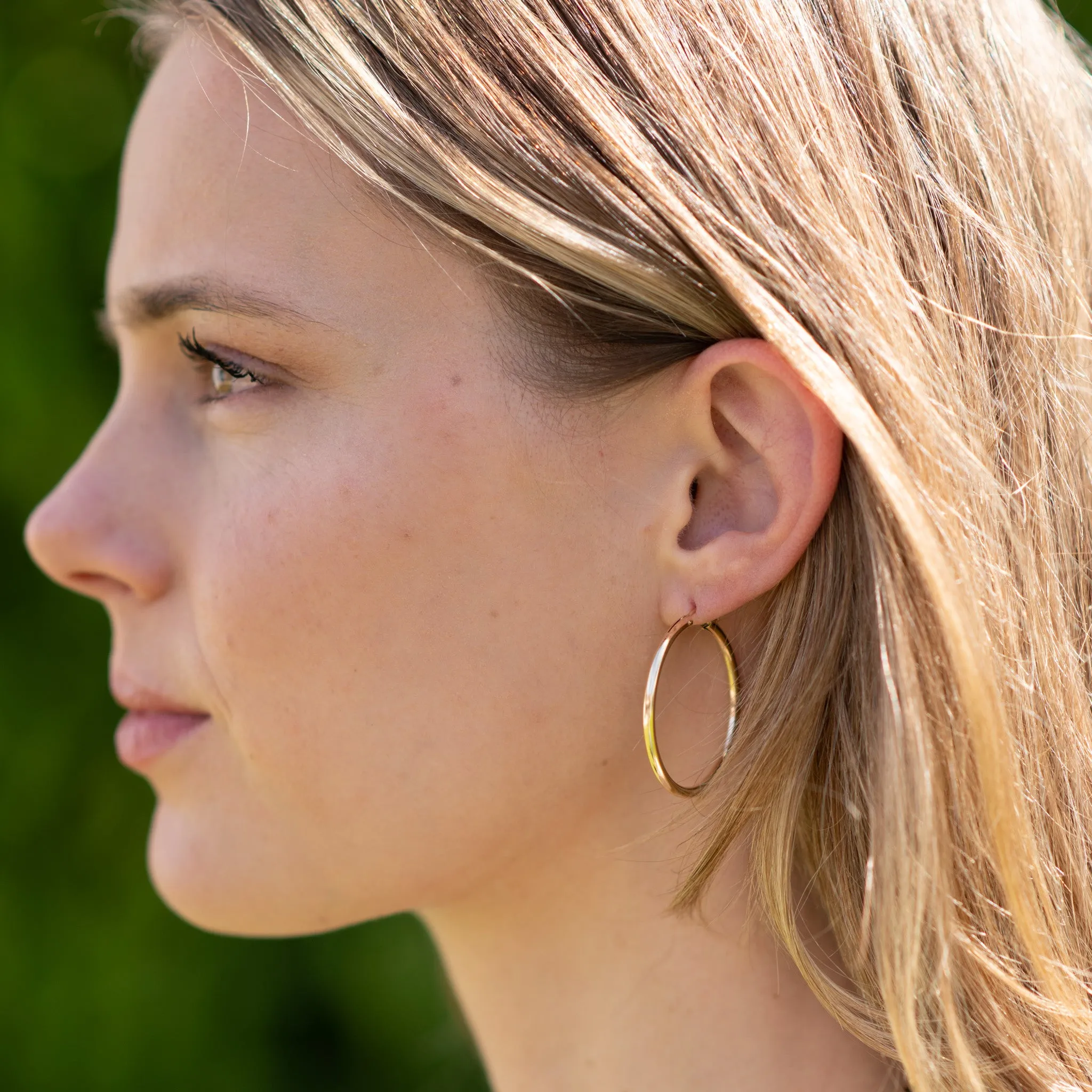10mm Circle Chain & Tube Hoop Set