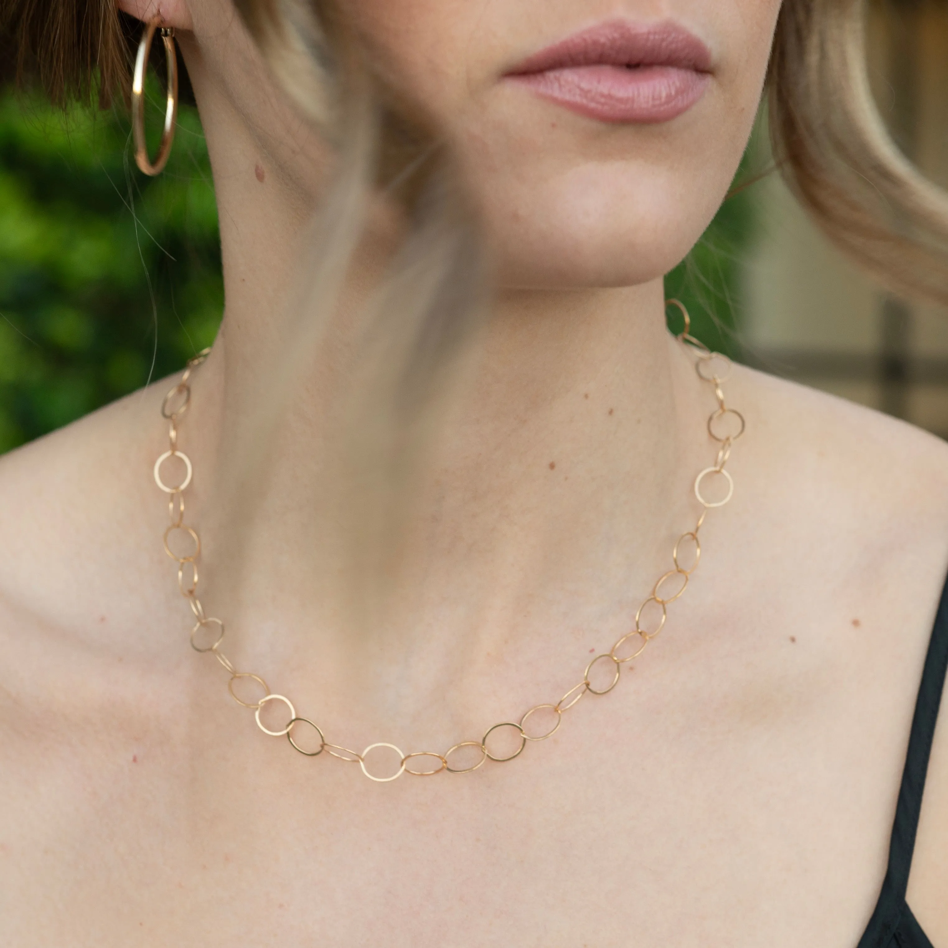 10mm Circle Chain & Tube Hoop Set