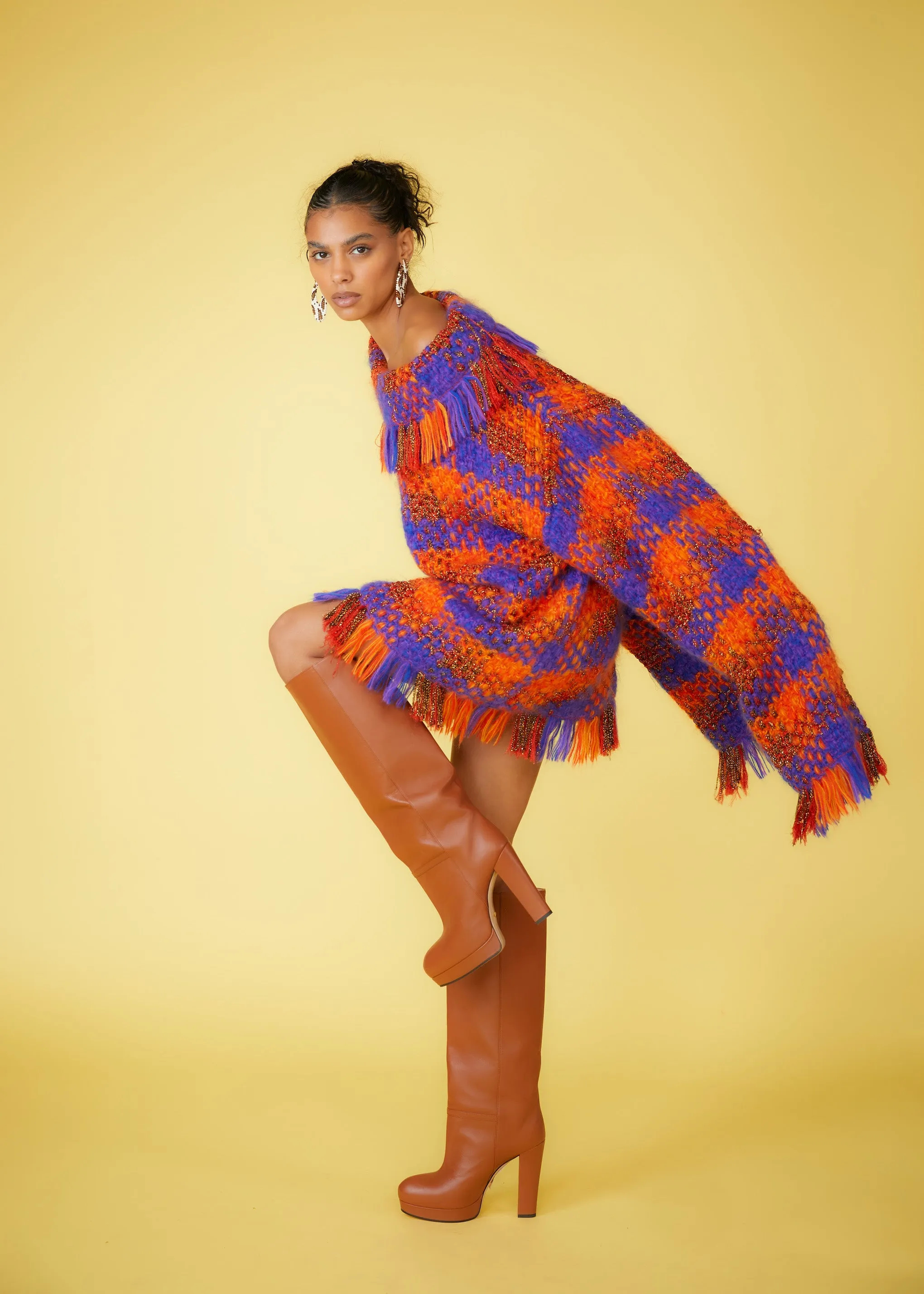 1991 Yves Saint Laurent Chunky Knit Sweater Dress