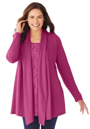 2-Fer Cardigan & Lace Tunic
