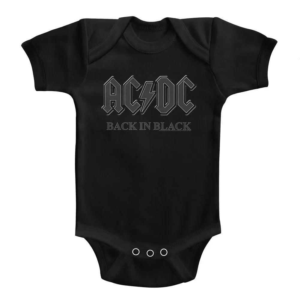 AC/DC Back In Black Baby Bodysuit