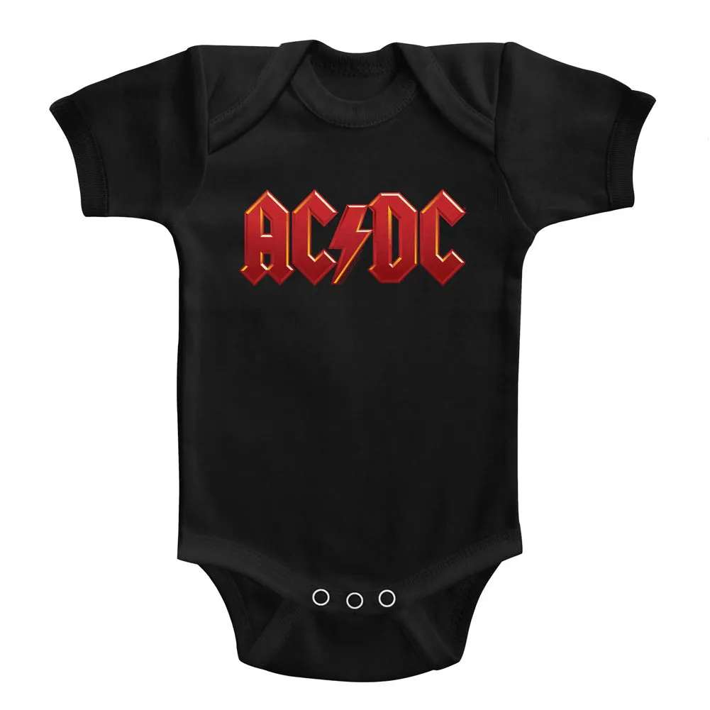 AC/DC Solid Red Baby Bodysuit