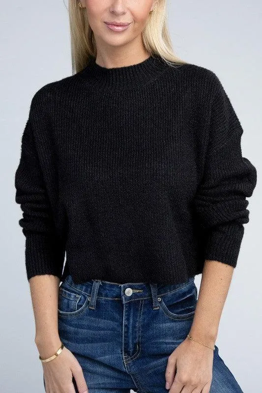 Ambiance Apparel Mock Neck Pullover