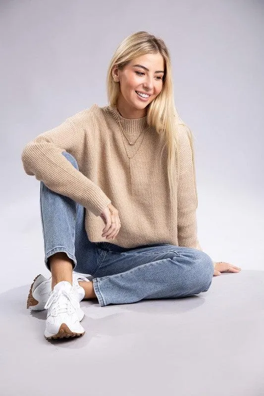 Ambiance Apparel Mock Neck Pullover