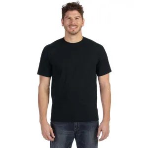 Anvil Men's Black Midweight Pocket T-Shirt