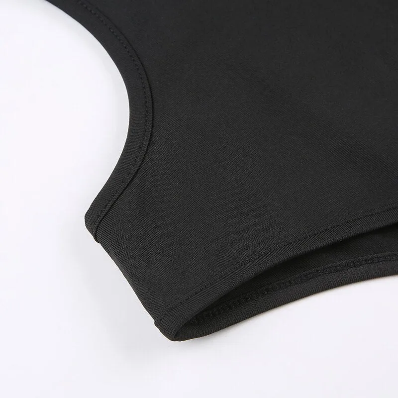 Black V-Neck Bodycon Autumn Bodysuit