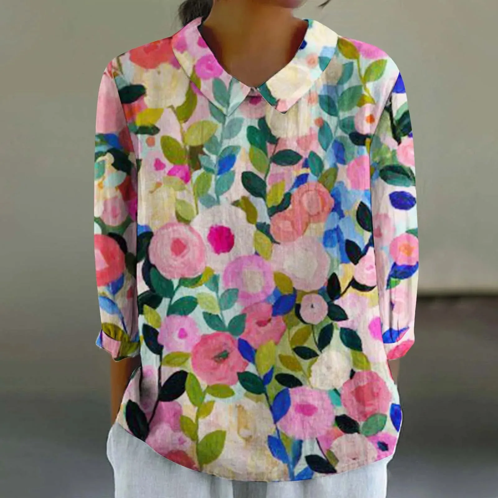 Cara - Creative Retro Doll Collar Shirt for Women