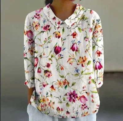 Cara - Creative Retro Doll Collar Shirt for Women