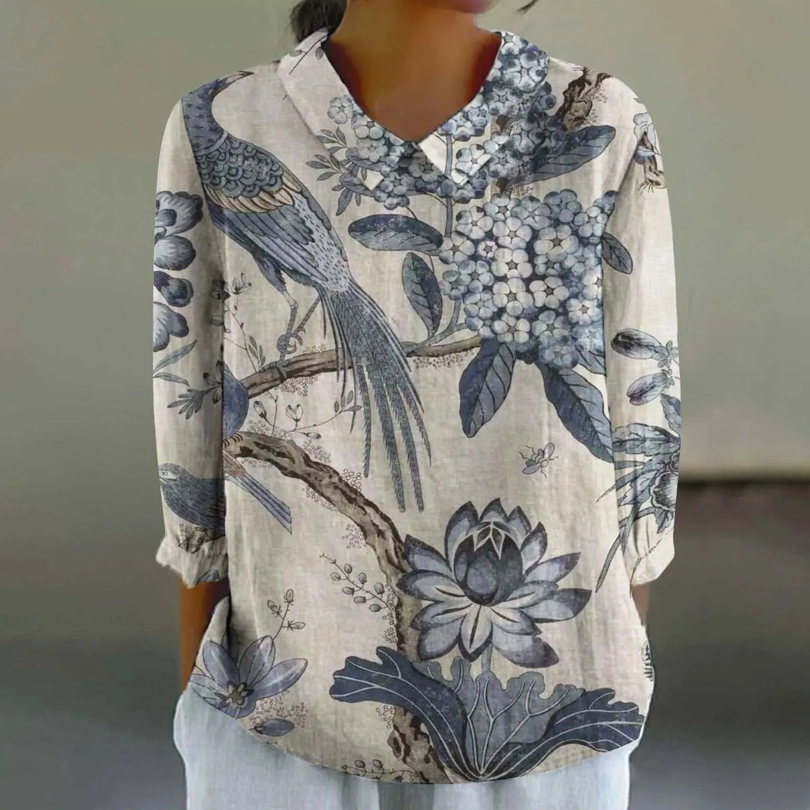 Cara - Creative Retro Doll Collar Shirt for Women