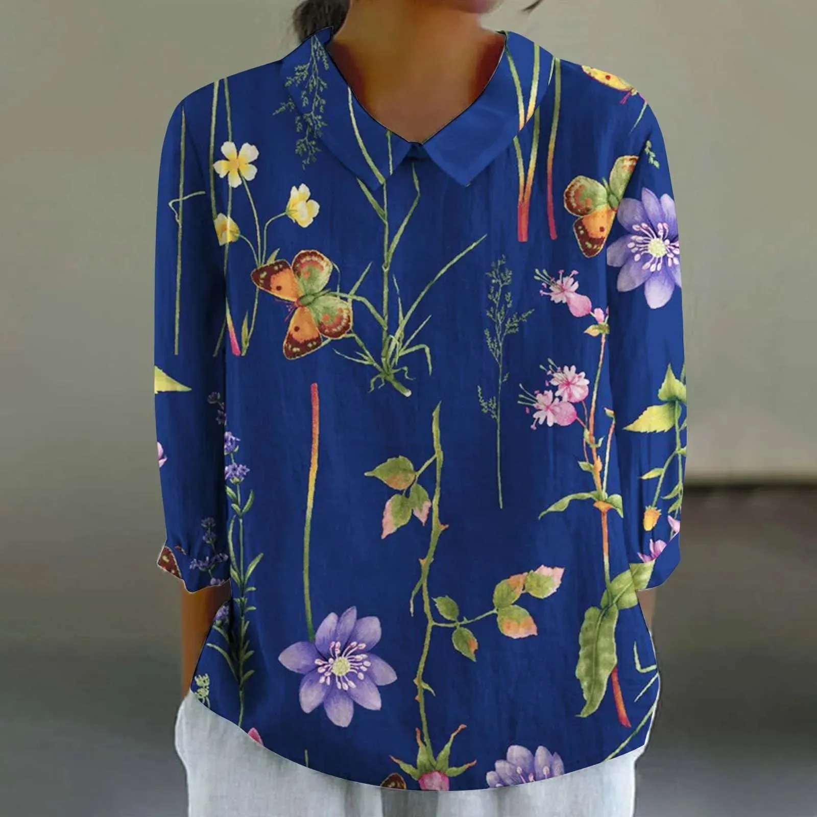 Cara - Creative Retro Doll Collar Shirt for Women
