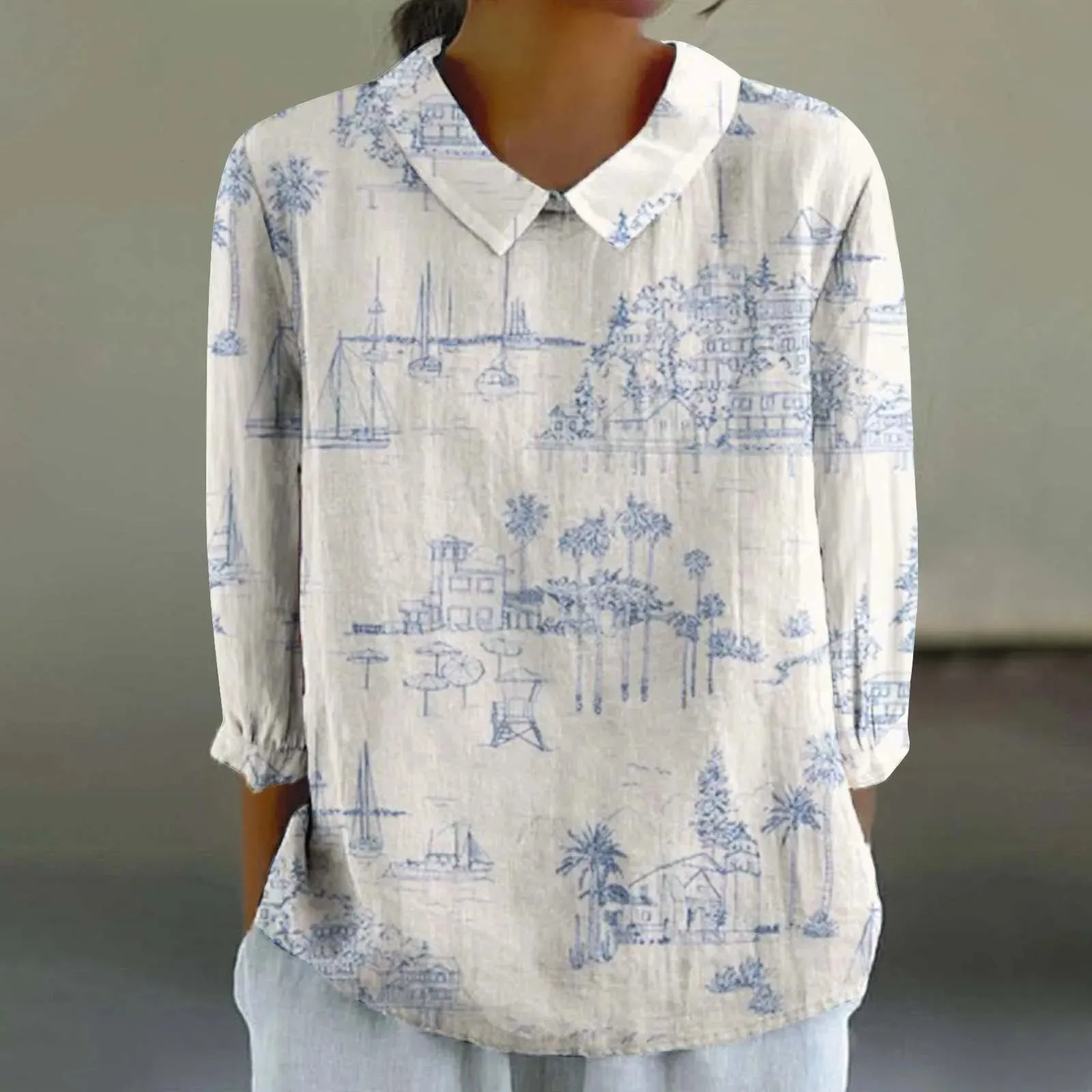 Cara - Creative Retro Doll Collar Shirt for Women