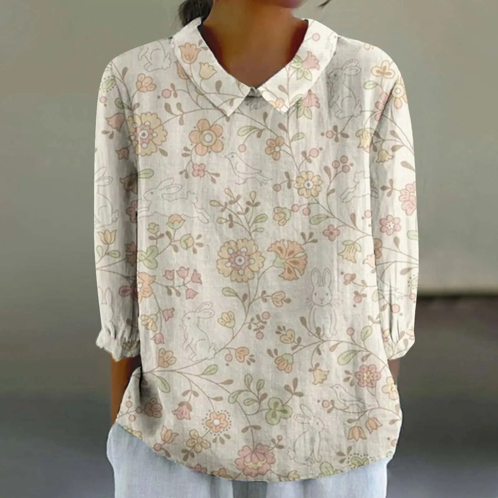 Cara - Creative Retro Doll Collar Shirt for Women
