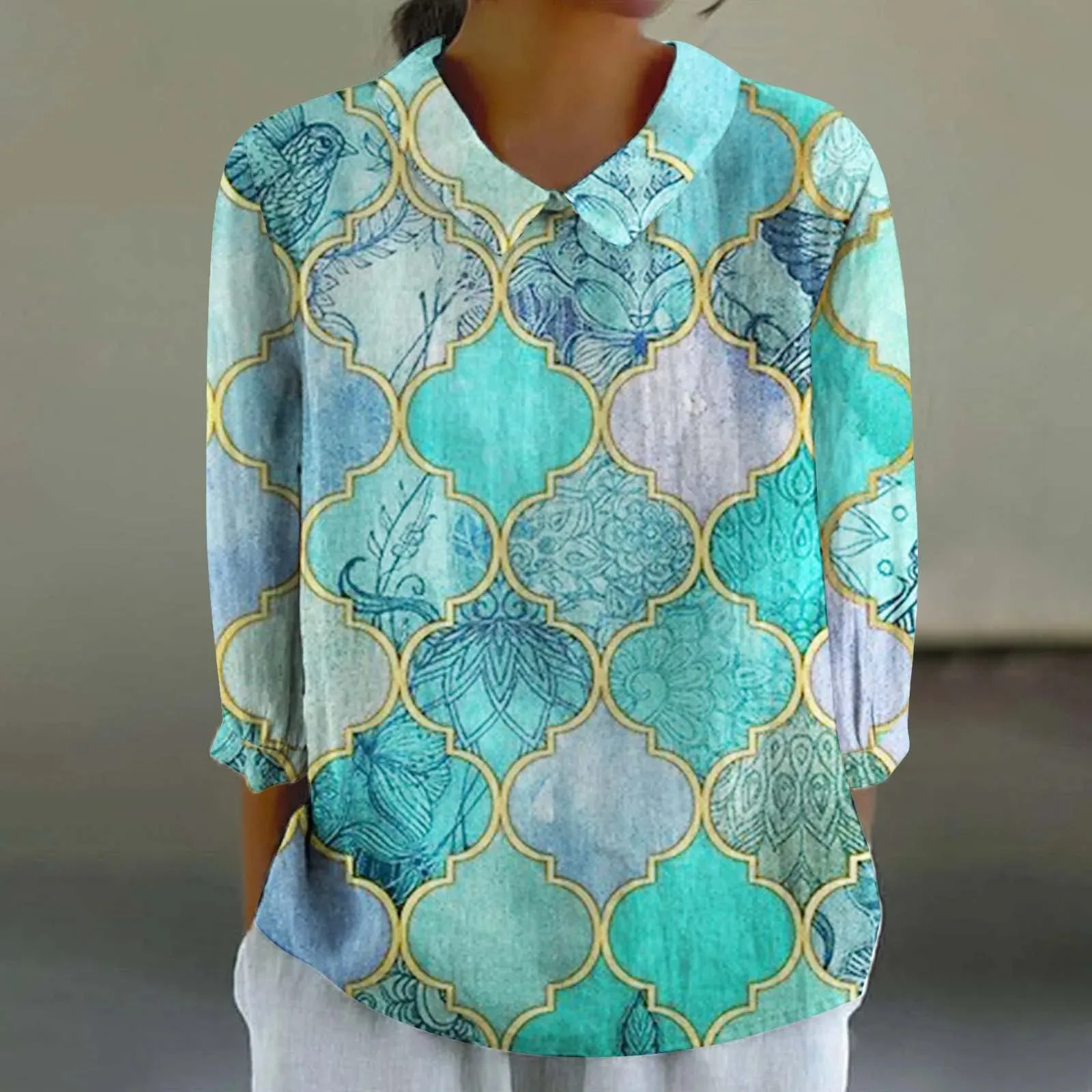 Cara - Creative Retro Doll Collar Shirt for Women