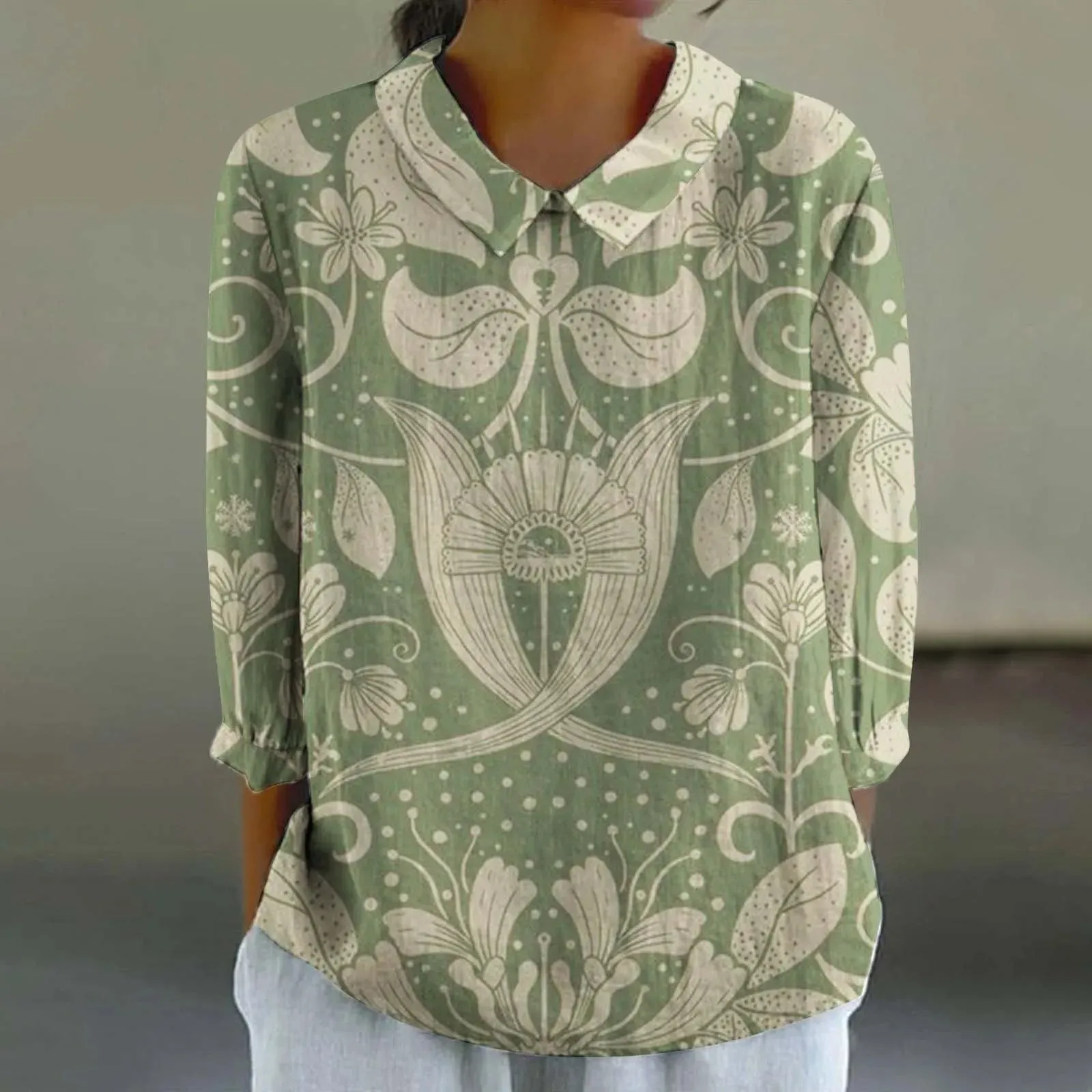 Cara - Creative Retro Doll Collar Shirt for Women