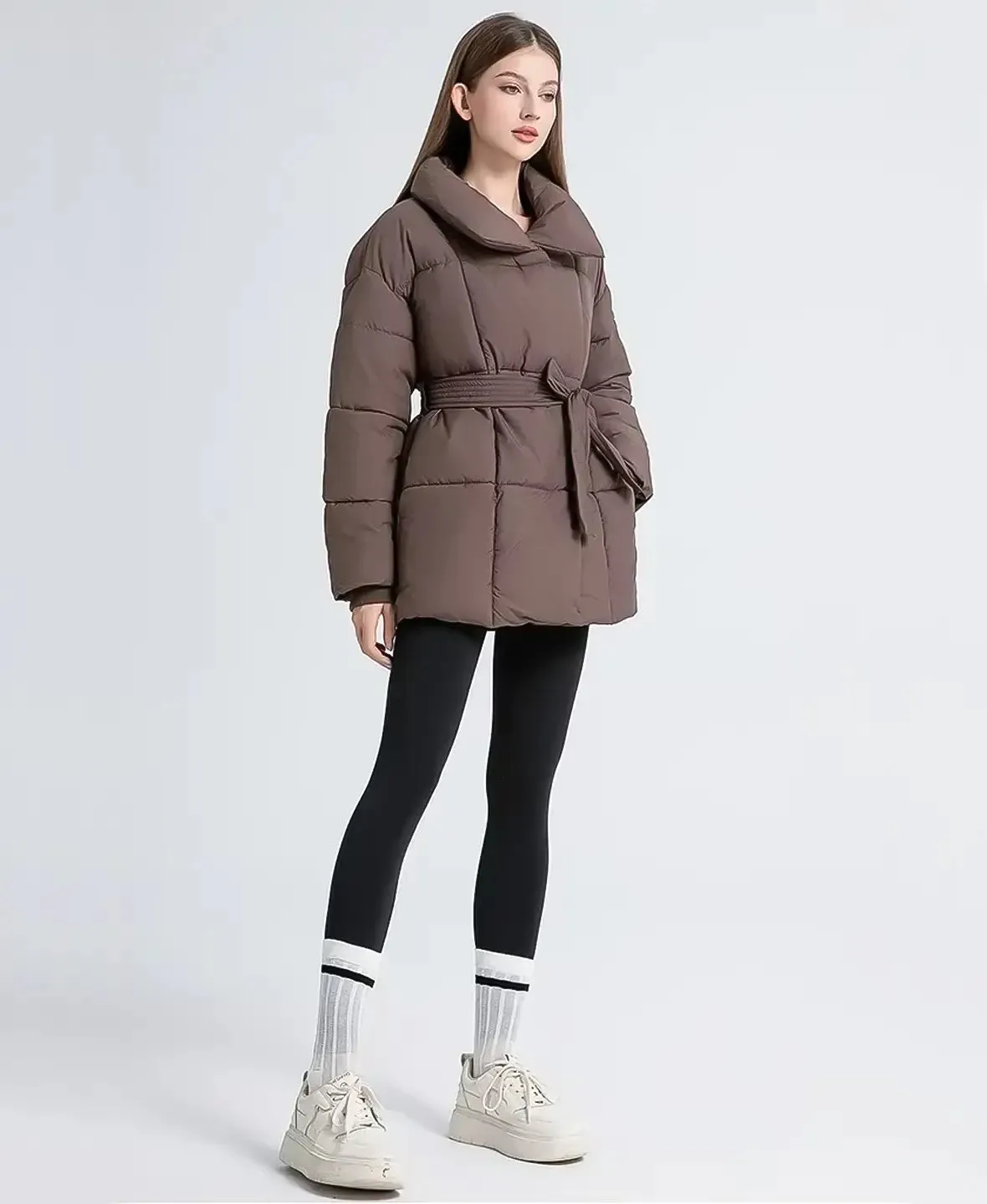 Cinched Puffer Coat