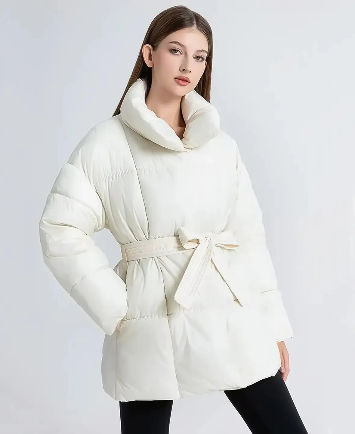 Cinched Puffer Coat