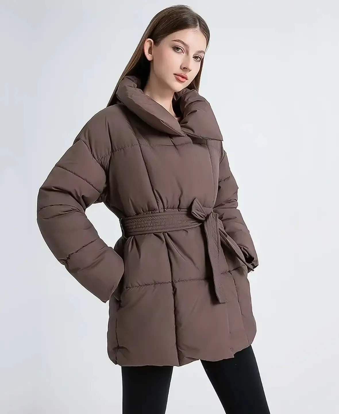 Cinched Puffer Coat
