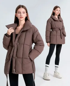 Cinched Puffer Coat
