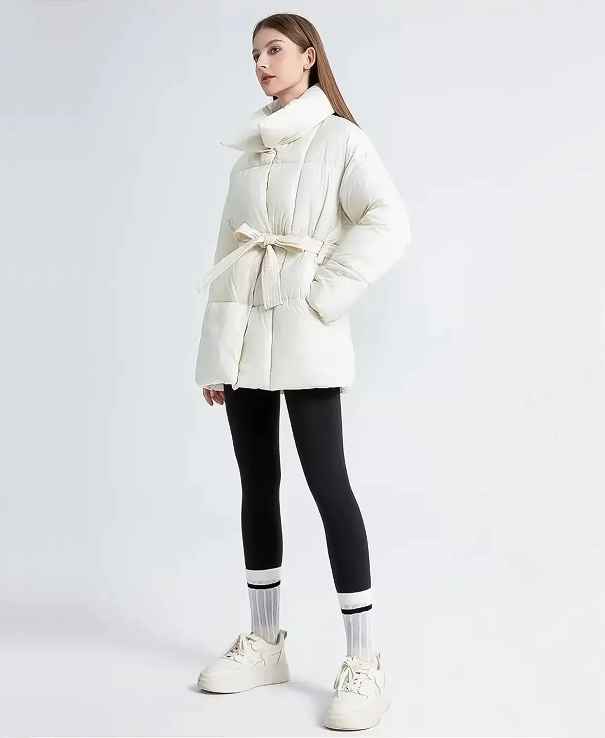 Cinched Puffer Coat