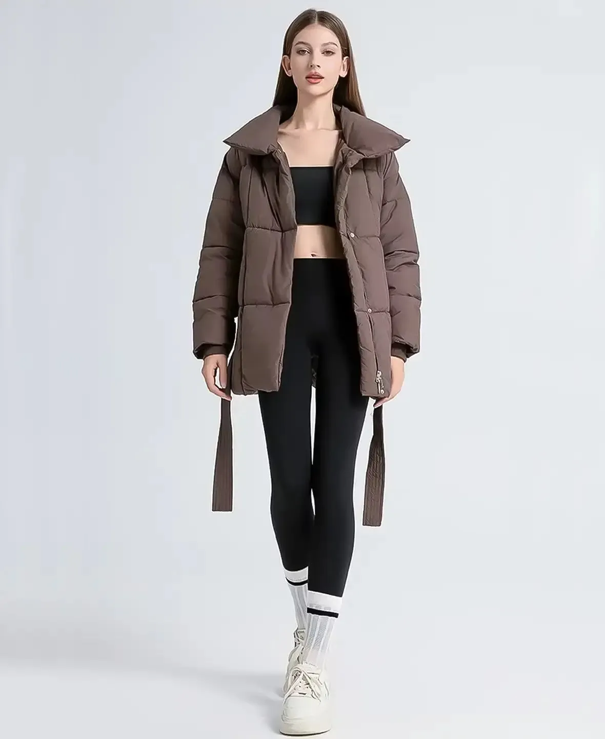 Cinched Puffer Coat