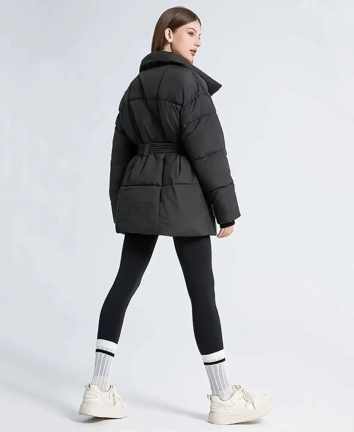 Cinched Puffer Coat