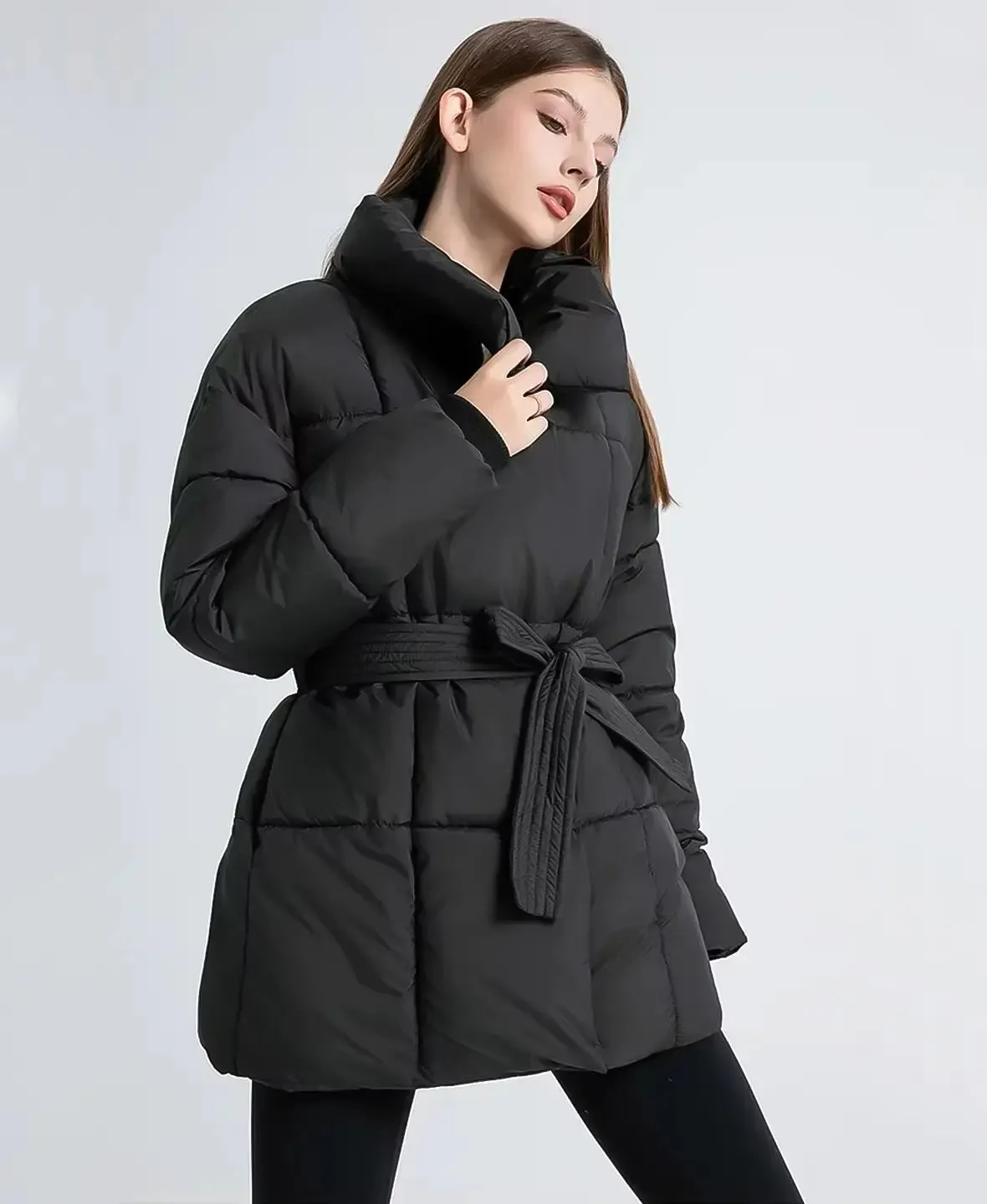 Cinched Puffer Coat