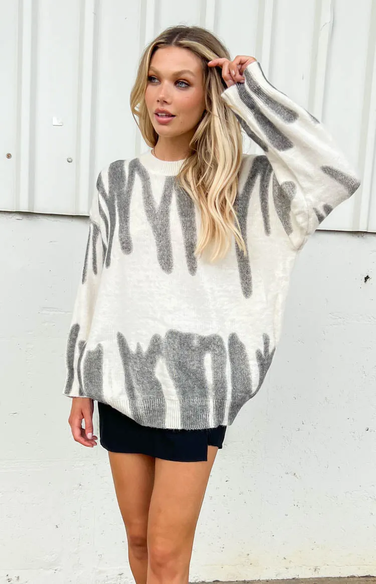 Clemence Oversized Knitted Sweater Cream