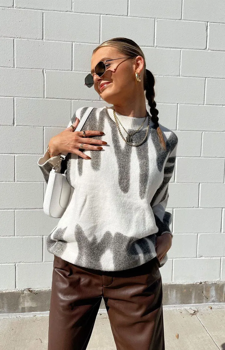 Clemence Oversized Knitted Sweater Cream