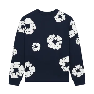 Denim Tears The Cotton Wreath Long Sleeve Tee 'Navy'