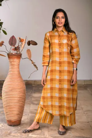 Embroidered Checks Tunic