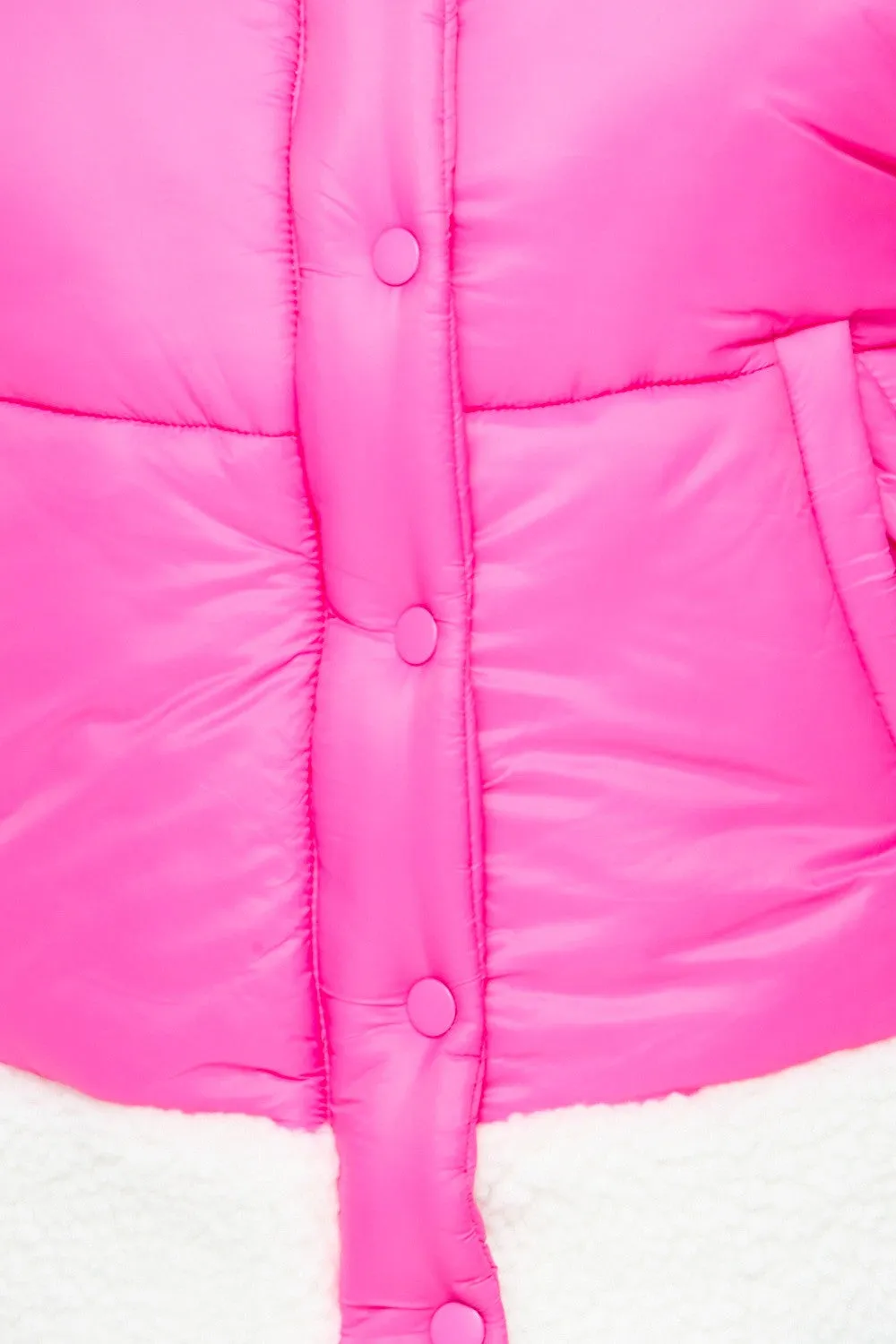 Everly Sherpa Lined Nylon Puffer Jacket