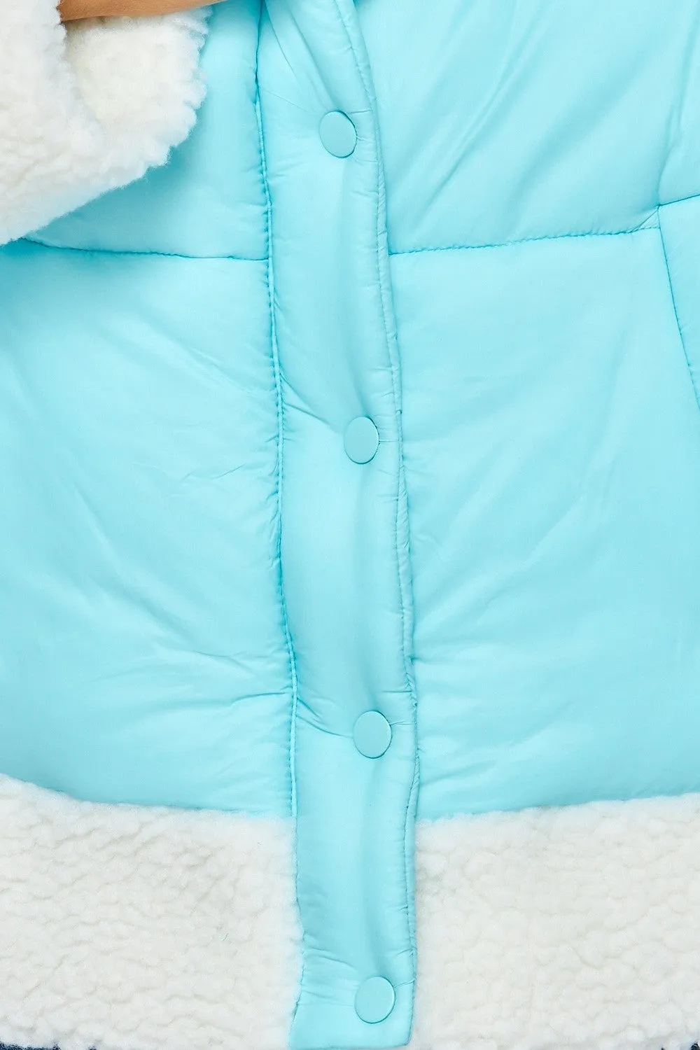 Everly Sherpa Lined Nylon Puffer Jacket
