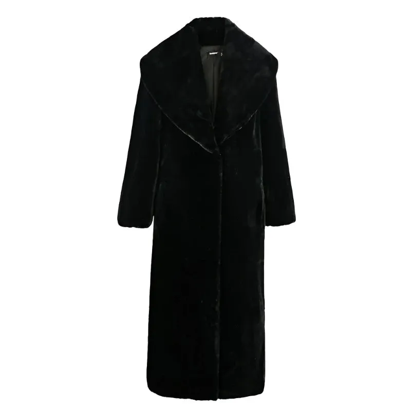 Faux Sheared Mink Fur Coat