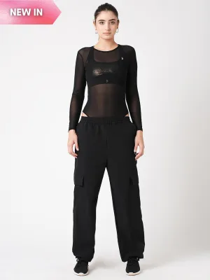 Give Me What I Want Black Mesh Bodysuit
