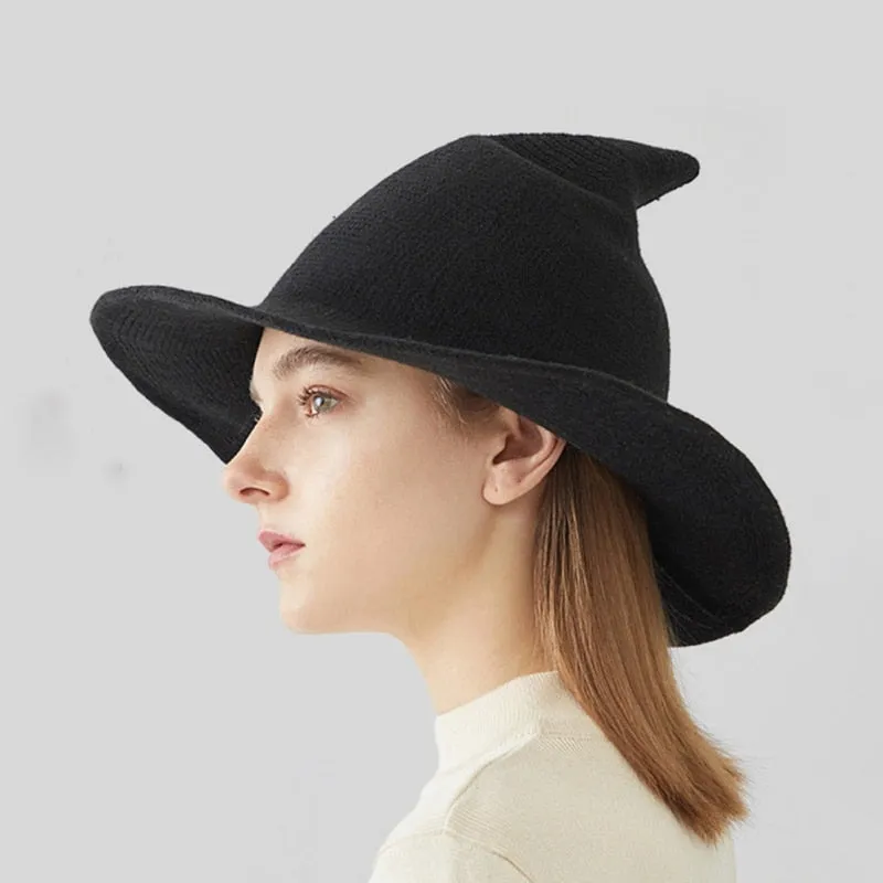 Halloween wool Knit witch hat/Fancy Dress Hat