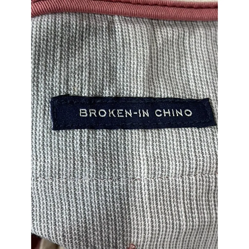 J.CREW Men's Coral Broken-In Straight-Leg Chino Pants SZ 32X32