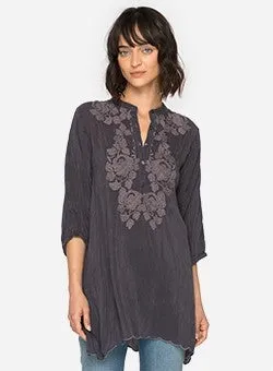 Johnny Was Minna Tunic in Grey Onyx
