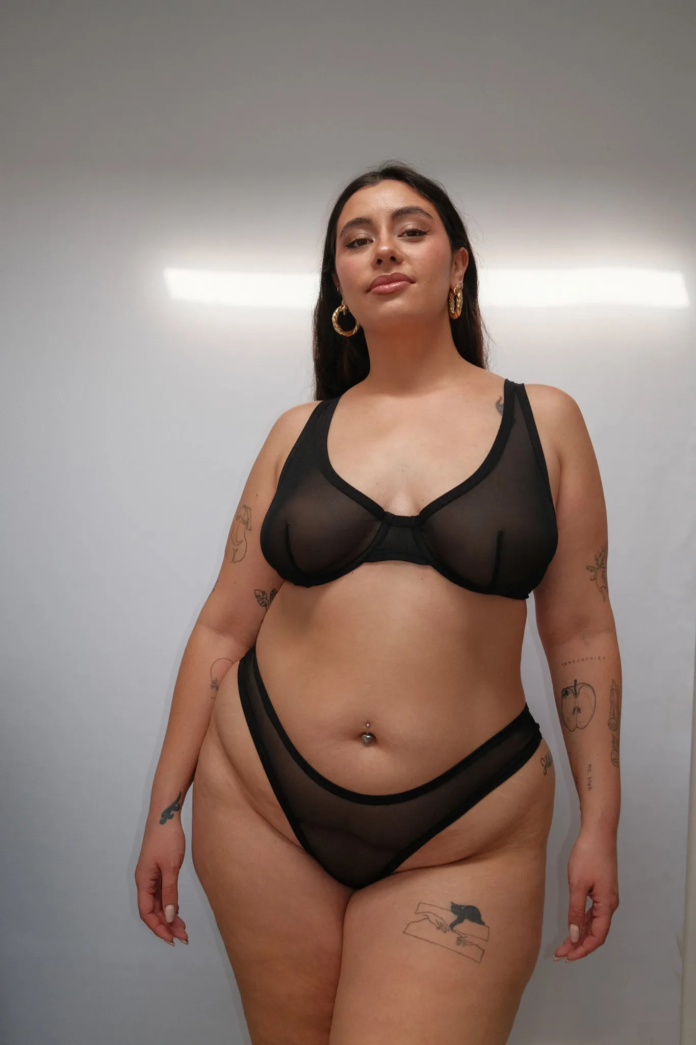 Kate high cut panties- mesh