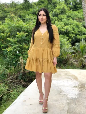 LACE INSET BABYDOLL DRESS