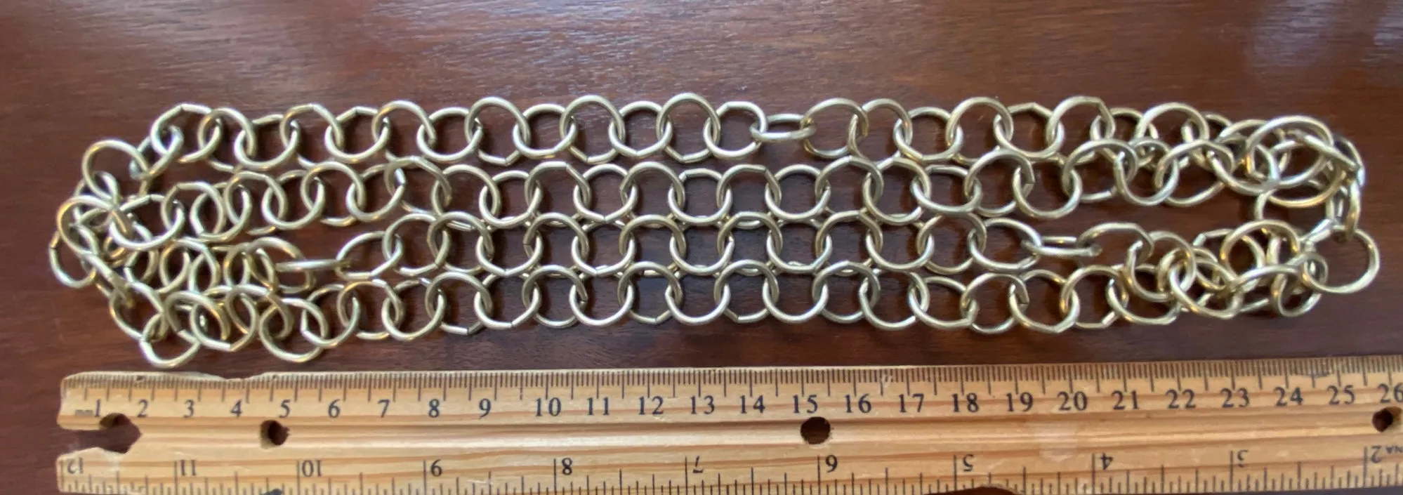 Large Link Gold Tone Metal Chain Link Layering Necklace