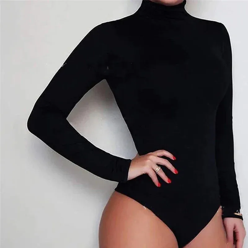 Long Sleeve  Elegant Slim Bodycon Bodysuit