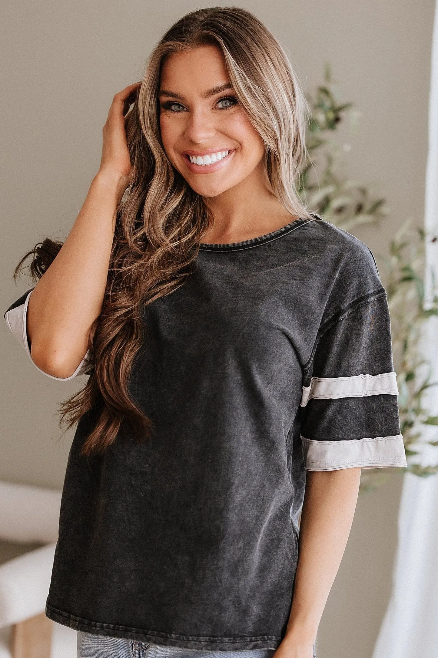Maryam Vintage Stripe Sleeve Tunic