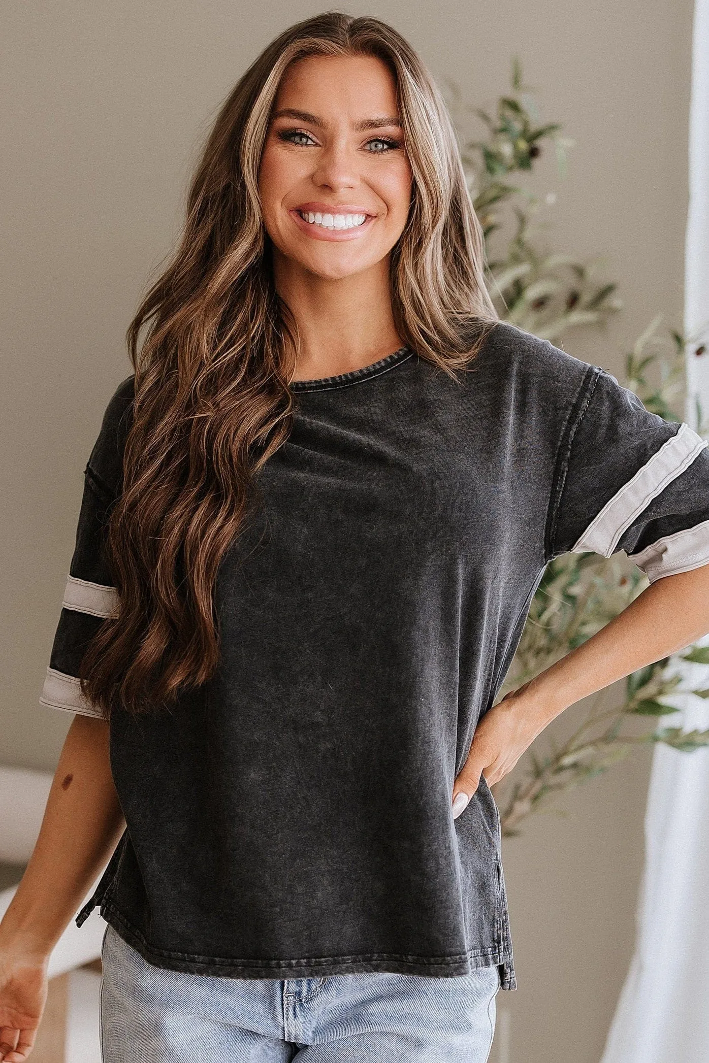 Maryam Vintage Stripe Sleeve Tunic