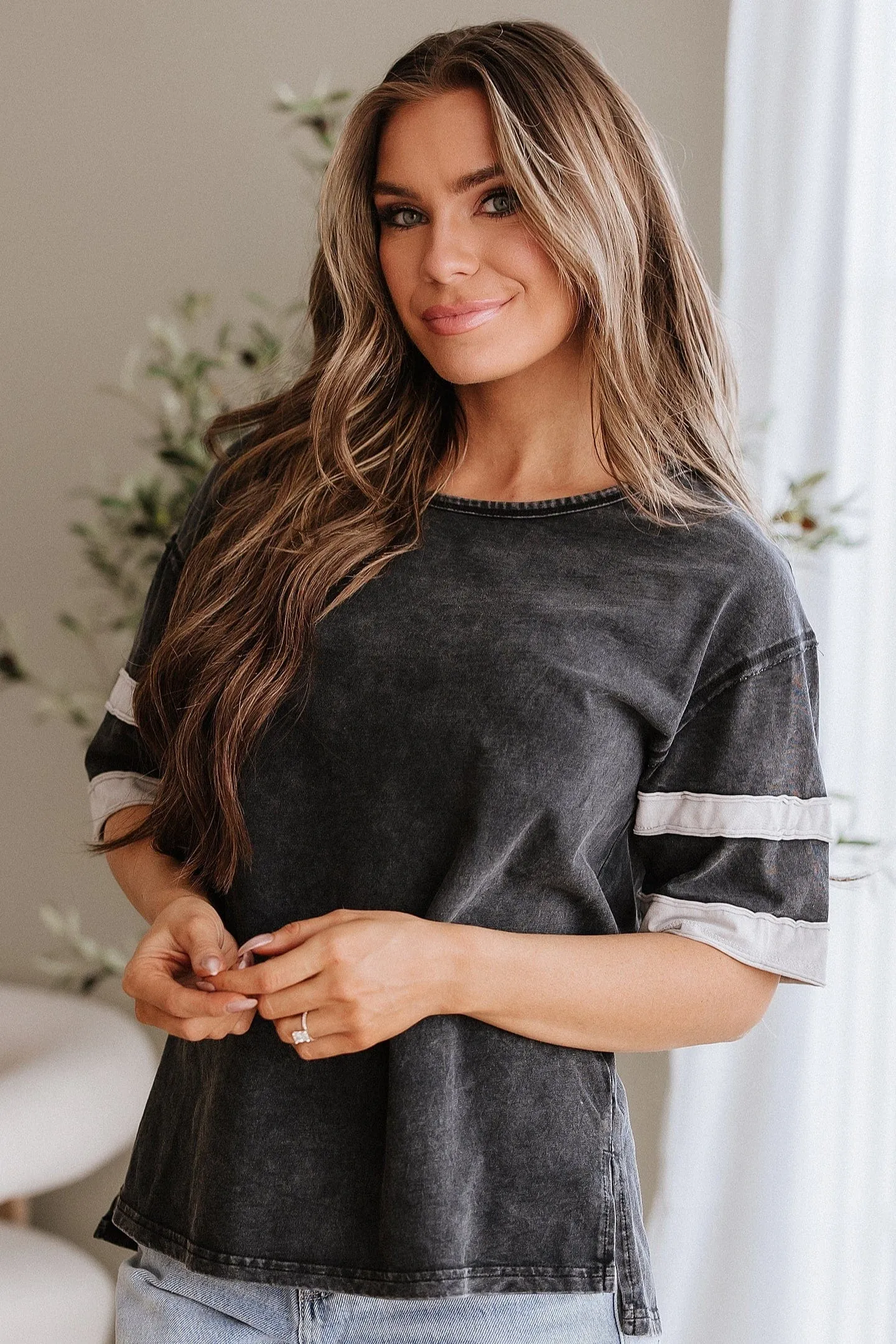 Maryam Vintage Stripe Sleeve Tunic