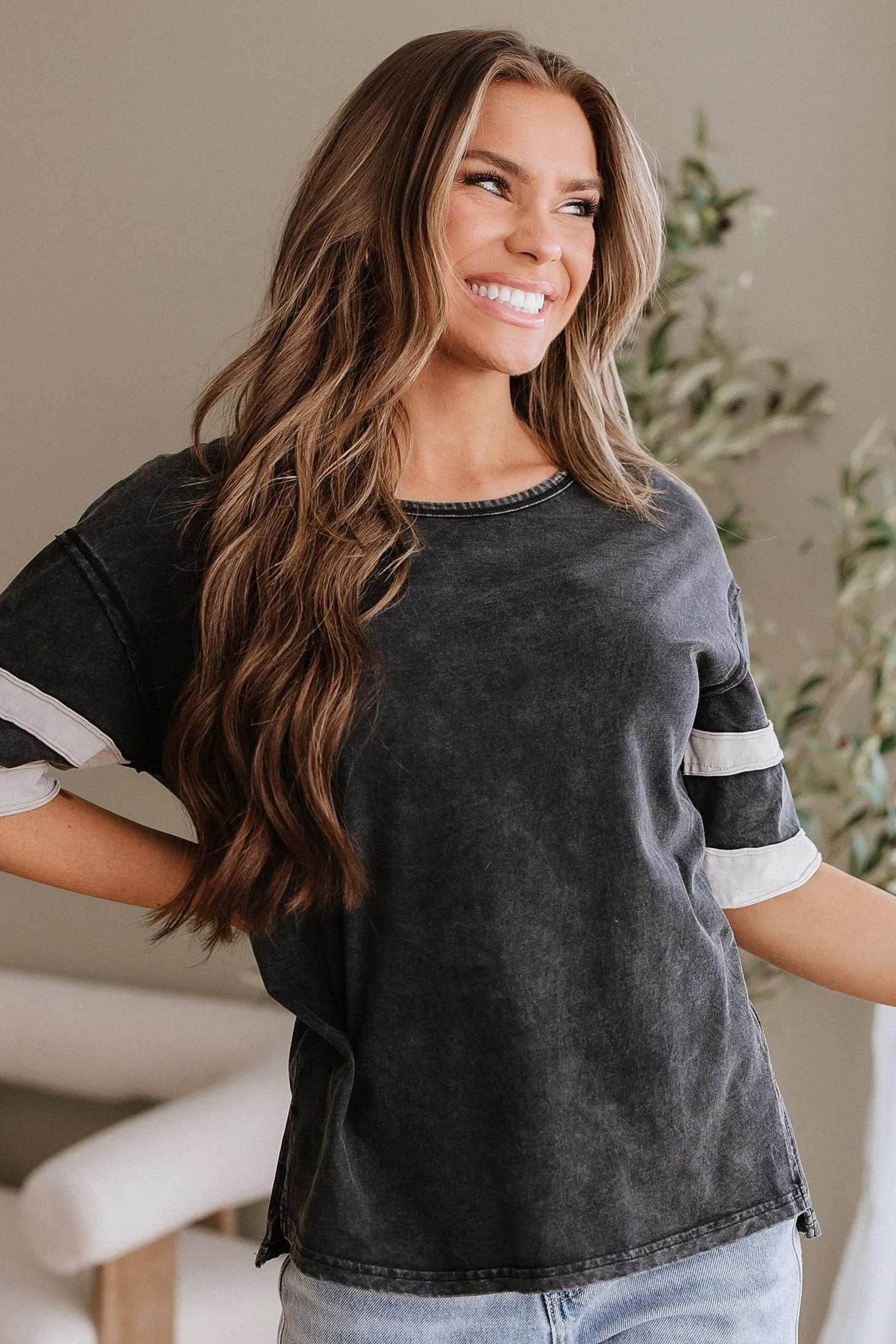 Maryam Vintage Stripe Sleeve Tunic