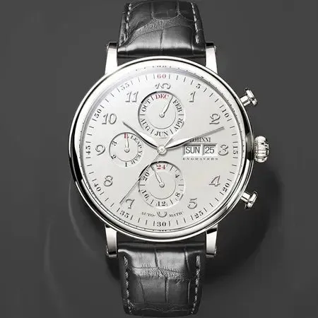 Men's Watches Switzerland LOBINNI Luxury Brand Perpetual Calendar Multi-Function Seagull Automatic Mechanical Sapphire L13019-6