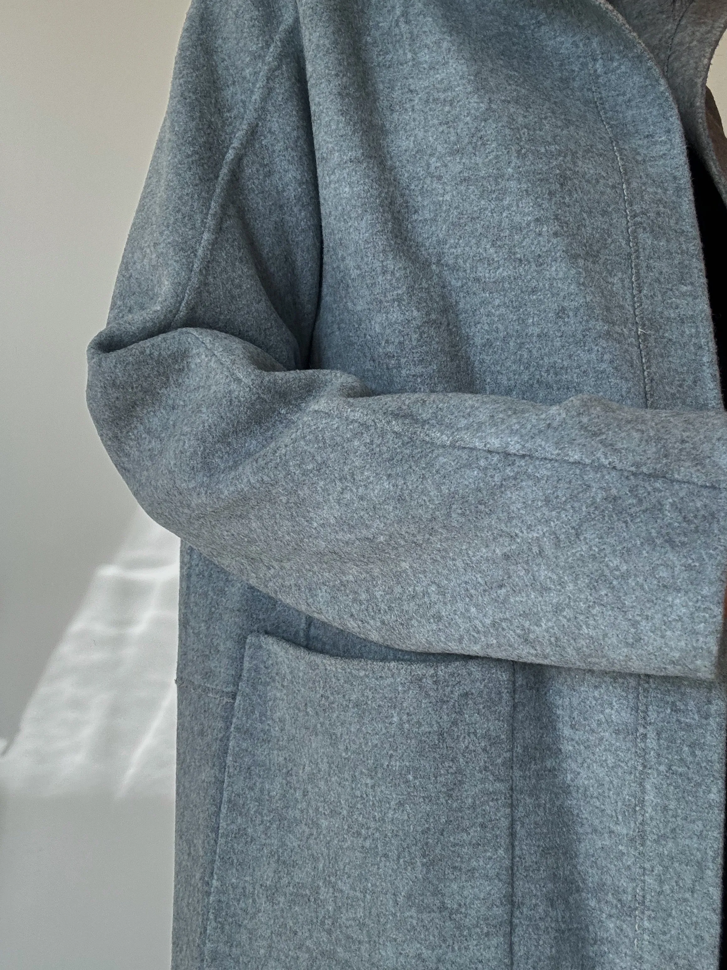 Mint Blue/Grey Cashmere Coat (Handmade)