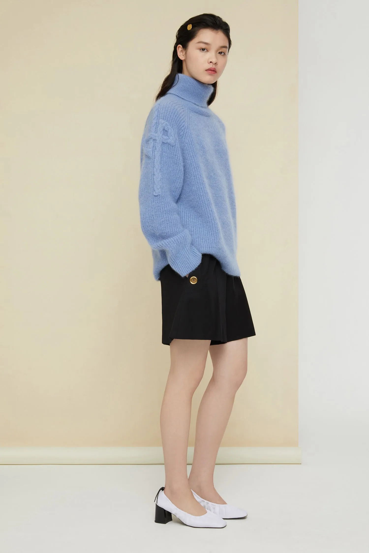 Mohair blend turtleneck jumper