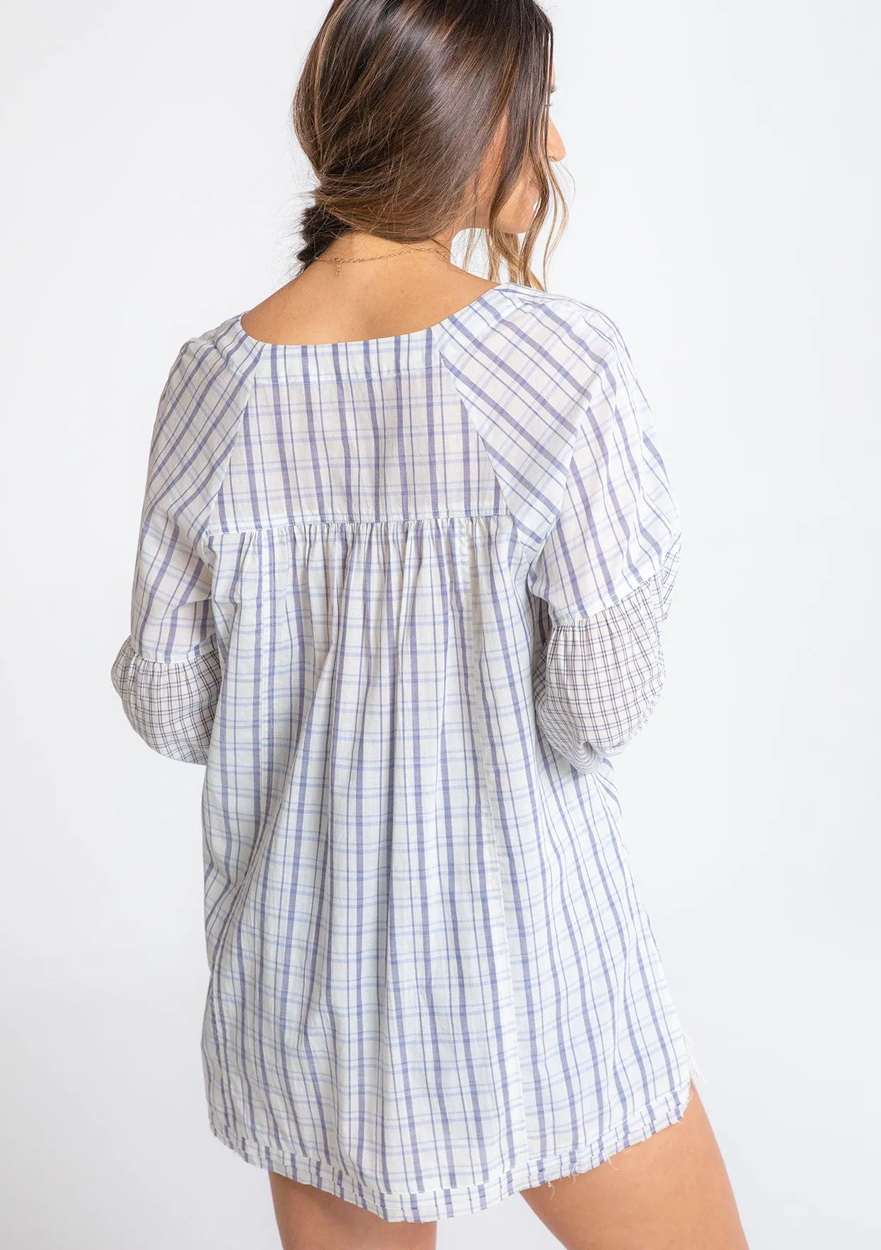 Multi Pattern Oversized V Neck Tunic